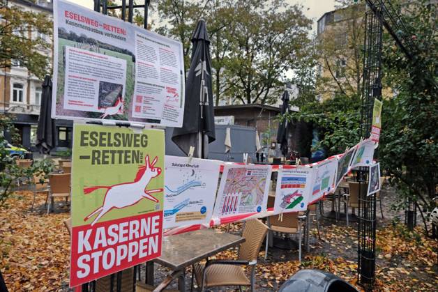 Protest Against Landscape Destruction Aachen, October 23, 2026 Protest Rally: Save Eselsweg; Prevent Barracks Expansion The protest is not directed against the German Armed Forces, but against the planned expansion of the barracks at an unsuitable location within the Beverau Landscape Conservation Area, one of the col