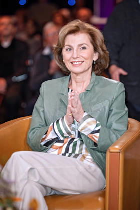 MDR Riverboat actress Marijam Agischewa during the taping of the MDR talk show Riverboat on October 23, 2026, at Mediacity Leipzig 20261023SFL0049