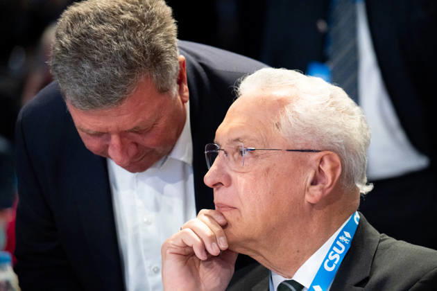 Munich, Bavaria, Germany October 23, 2026: The 2026 convention of the CSU (Christian Social Union) at the Munich Trade Fair Center. Joachim Herrmann (Bavarian Minister of the Interior)