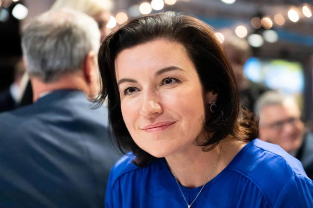 Munich, Bavaria, Germany October 23, 2026: The 2026 national convention of the CSU (Christian Social Union) at the Munich Trade Fair Center. Dorothee Bär, Federal Minister of Research, Technology, and Space of the Federal Republic of Germany