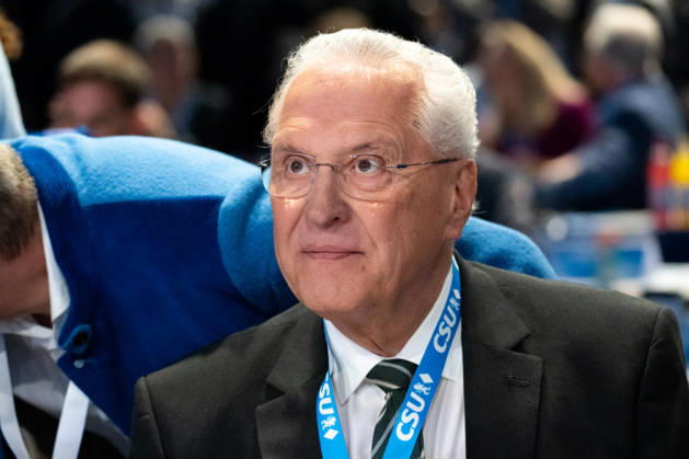 Munich, Bavaria, Germany October 23, 2026: The 2026 convention of the CSU (Christian Social Union) at the Munich Trade Fair Center. Joachim Herrmann (Bavarian Minister of the Interior)
