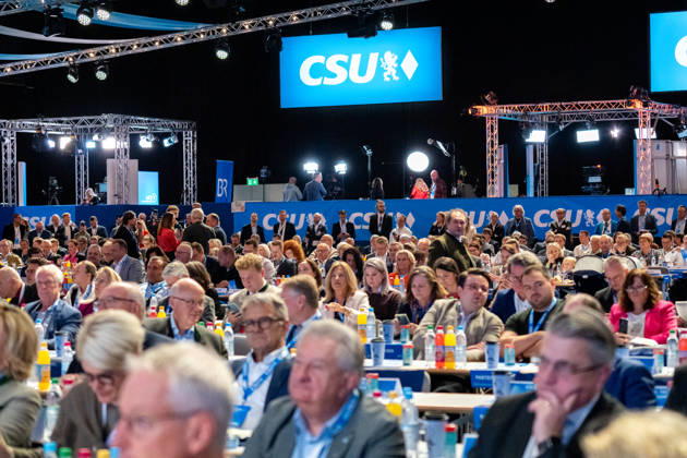 Munich, Bavaria, Germany - October 23, 2026: The 2026 Party Convention of the CSU (Christian Social Union) at the Munich Trade Fair Center