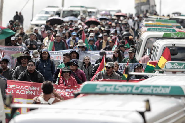 Bolivian teachers march amid the state of emergency in Bolivia LA PAZ, BOLIVIA - OCTOBER 23: Thousands of teachers descend upon the city of La Paz in a protest march against the government, amid a state of emergency in La Paz, Bolivia, on October 23, 2026. The Urban Teachers Union is holding a 24-hour nationwide strike this Friday to press a series of demands upon the national government. In La Paz, Cochabamba, Chuquisaca, and Santa Cruz, teachers are staging marches and protests, despite the state of emergency currently in effect in the country. Jorge Mateo Romay Salinas Anadolu La paz Bolivia. Editorial use only. Please get in touch for any other usage. Copyright: x2026xAnadoluxJorgexMateoxRomayxSalinasx