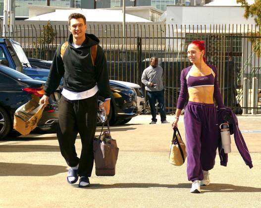 EXCLUSIVE: Tyler Cameron and Sharna Burgess Arrive To DWTS Rehearsal Together Friday EXCLUSIVE: Tyler Cameron and Sharna Burgess are seen arriving at the Dancing With The Stars rehearsals. 23 Oct 2026 Pictured: Tyler Cameron and Sharna Burgess.  Copyright: xThexMegaxAgencyxKATx xMEGAx