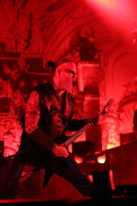 Kjell Age Damage Karlsen of the band Dimmu Borgir at a concert at the Columbiahalle in Berlin, October 23, 2026 Behemoth Dimmu Borgir Concert Berlin