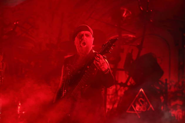 Sven Atle Erkekjetter Silenoz Kopperud of the band Dimmu Borgir at a concert at the Columbiahalle in Berlin, October 23, 2026 Behemoth Dimmu Borgir Concert Berlin