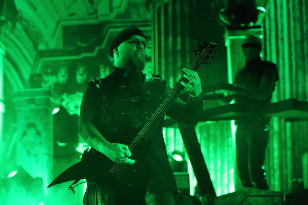 Sven Atle Erkekjetter Silenoz Kopperud of the band Dimmu Borgir at a concert at the Columbiahalle in Berlin, October 23, 2026 Behemoth Dimmu Borgir Concert Berlin