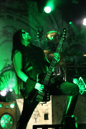 Victor Brandt of the band Dimmu Borgir at a concert at the Columbiahalle in Berlin, October 23, 2026 Behemoth Dimmu Borgir Concert Berlin