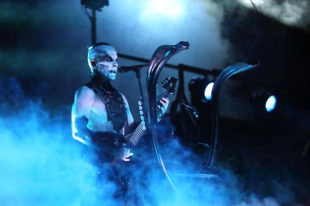 Adam Michal Nergal Darski of the band Behemoth at a concert at the Columbiahalle in Berlin, October 23, 2026 Behemoth Dimmu Borgir Concert Berlin