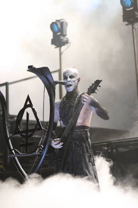 Adam Michal Nergal Darski of the band Behemoth at a concert at the Columbiahalle in Berlin, October 23, 2026 Behemoth Dimmu Borgir Concert Berlin
