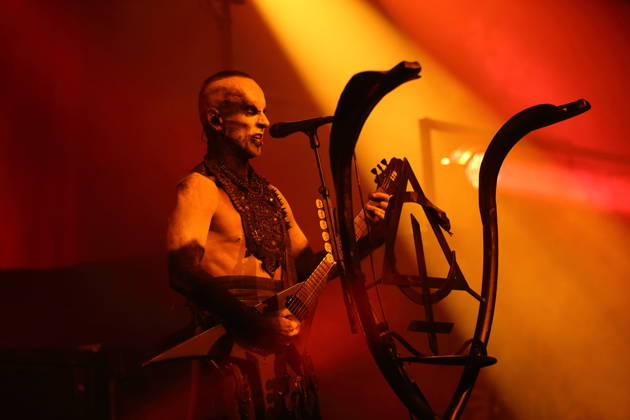 Adam Michal Nergal Darski of the band Behemoth at a concert at the Columbiahalle in Berlin, October 23, 2026 Behemoth Dimmu Borgir Concert Berlin