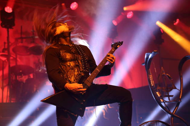 Patryk Dominik Seth Sztyber of the band Behemoth at a concert at the Columbiahalle in Berlin, October 23, 2026 Behemoth Dimmu Borgir Concert Berlin