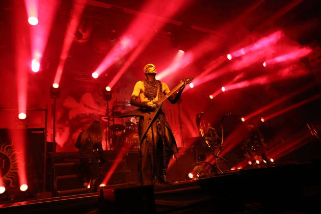 Adam Michal Nergal Darski of the band Behemoth at a concert at the Columbiahalle in Berlin, October 23, 2026 Behemoth Dimmu Borgir Concert Berlin