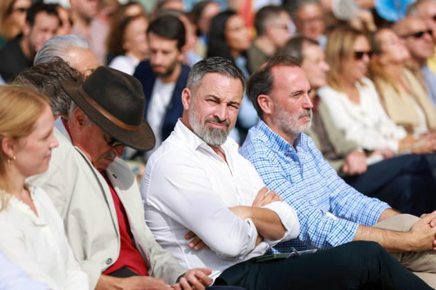 Abascal Holds a Public Event in Palma Vox President Santiago Abascal during a public event as part of the pre-campaign for the general election on November 29, at La Seu de Mallorca, on October 24, 2026, in Palma de Mallorca, Mallorca, Balearic Islands, Spain. Abascal is the first leader of one of the major parties running in the general election to have announced public events in the Balearic Islands. OCTOBER 24, 2026. Tomàs Moyà. Palma de Mallorca, Mallorca, Isl. Palma de Mallorca, Mallorca, Spain Copyright: xTomà sxMoyà x 7866214