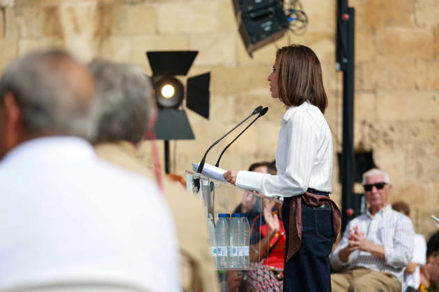 Abascal Holds a Public Event in Palma Vox’s candidate for the Congress of Deputies representing the Balearic Islands, Maribel Cerezo, during a public event as part of the pre-campaign for the general election on November 29, at La Seu de Mallorca, on October 24, 2026, in Palma de Mallorca, Mallorca, Balearic Islands, Spain. Abascal is the first leader of one of the major parties running in the general election to announce public events in the Balearic Islands. OCTOBER 24, 2026. Tomàs Moyà. Palma de Mallorca, Mallorca, Isl. Palma de Mallorca, Mallorca, Spain Copyright: xTomà sxMoyà x 7866236