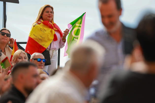 Abascal Holds a Public Rally in Palma: A large crowd gathered at a VOX public rally as part of the pre-campaign for the general election on November 29, at La Seu de Mallorca, on October 24, 2026, in Palma de Mallorca, Mallorca, Balearic Islands, Spain. Abascal is the first leader of one of the major parties running in the general election to announce public events in the Balearic Islands. OCTOBER 24, 2026. Tomàs Moyà. Palma de Mallorca, Mallorca, Island of Palma de Mallorca, Mallorca, Spain Copyright: xTomà sxMoyà x 7866275