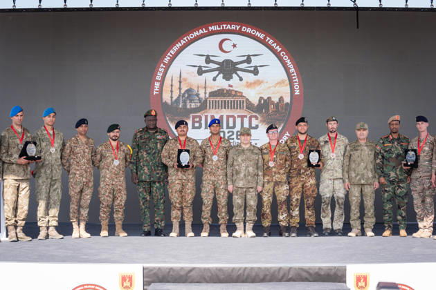 Best International Military Drone Team Competition in Ankara ANKARA, TURKIYE - OCTOBER 24: Turkish Land Forces team wins the first place in the Best International Military Drone Team Competition (BIMDTC-2026), organized by the Turkish Land Forces Command, at Martyr Army Pilot First Lieutenant Gurcan Ulucan Square in Sincan Temelli, in Ankara, Turkiye on October 24, 2026. Ahmet Serdar Eser Anadolu Ankara Turkey. Editorial use only. Please get in touch for any other usage.  Copyright: x2026xAnadoluxAhmetxSerdarxEserx