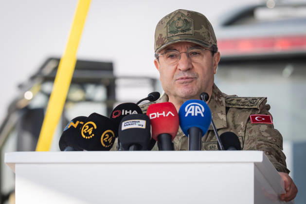 Best International Military Drone Team Competition in Ankara ANKARA, TURKIYE - OCTOBER 24: Chief of the General Staff of Turkiye, Selcuk Bayraktaroglu gives a speech during the Best International Military Drone Team Competition (BIMDTC-2026), organized by the Turkish Land Forces Command, at Martyr Army Pilot First Lieutenant Gurcan Ulucan Square in Sincan Temelli, in Ankara, Turkiye on October 24, 2026. Ahmet Serdar Eser Anadolu Ankara Turkey. Editorial use only. Please get in touch for any other usage.  Copyright: x2026xAnadoluxAhmetxSerdarxEserx