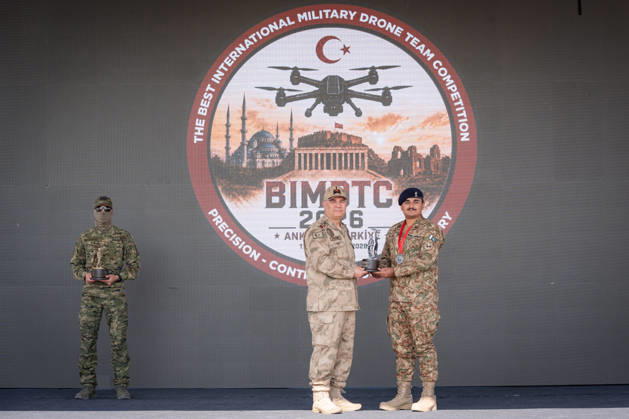 Best International Military Drone Team Competition in Ankara ANKARA, TURKIYE - OCTOBER 24: Award ceremony takes place on the distinguished observer day of the Best International Military Drone Team Competition (BIMDTC-2026), organized by the Turkish Land Forces Command, at Martyr Army Pilot First Lieutenant Gurcan Ulucan Square in Sincan Temelli, in Ankara, Turkiye on October 24, 2026. Ahmet Serdar Eser Anadolu Ankara Turkey. Editorial use only. Please get in touch for any other usage.  Copyright: x2026xAnadoluxAhmetxSerdarxEserx
