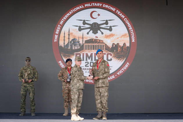 Best International Military Drone Team Competition in Ankara ANKARA, TURKIYE - OCTOBER 24: Award ceremony takes place on the distinguished observer day of the Best International Military Drone Team Competition (BIMDTC-2026), organized by the Turkish Land Forces Command, at Martyr Army Pilot First Lieutenant Gurcan Ulucan Square in Sincan Temelli, in Ankara, Turkiye on October 24, 2026. Ahmet Serdar Eser Anadolu Ankara Turkey. Editorial use only. Please get in touch for any other usage.  Copyright: x2026xAnadoluxAhmetxSerdarxEserx