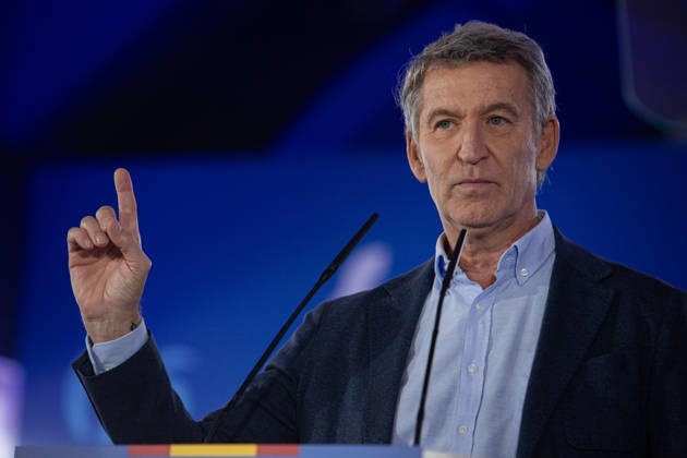 Feijóo and Rueda Participate in a Pre-Campaign Event in Vigo Alberto Núnez Feijóo, president of the Popular Party, during a public event as part of the pre-campaign for the general election on November 29, at the Estación Marítima on October 24, 2026, in Vigo, Pontevedra, Galicia, Spain. The event served to present the candidates endorsed by the Galician PP for the general election on November 29, 2026. October 24, 2026, Adriá, Vigo, Pontevedra, Galicia, Vigo, Pontevedra, Galicia, Spain  Copyright: xAdrianxIragox 7866550