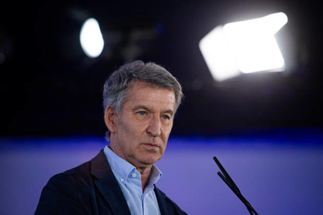 Feijóo and Rueda Participate in a Pre-Campaign Event in Vigo Alberto Núnez Feijóo, president of the Popular Party, during a public event as part of the pre-campaign for the general election on November 29, at the Estación Marítima on October 24, 2026, in Vigo, Pontevedra, Galicia, Spain. The event served to present the candidates endorsed by the Galician PP for the general election on November 29, 2026. October 24, 2026, Adriá, Vigo, Pontevedra, Galicia, Vigo, Pontevedra, Galicia, Spain  Copyright: xAdrianxIragox 7866554