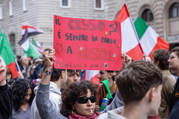 IPA90113079 - Get Italy Out of the War Rally in Rome  Copyright: xMatteoxNardonex xMatteoxNardonex IPA90113079