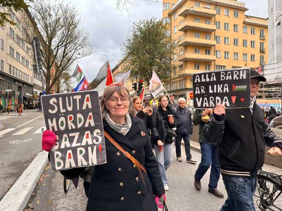Pro-Palestinian demonstration in Sweden STOCKHOLM, SWEDEN - OCTOBER 24: People carrying banners and flags, gather to stage a pro-Palestinian demonstration condeming Israeli attacks, on October 24, 2026 in Stockholm, Sweden. Atila Altuntas Anadolu Stockholms Sweden. Editorial use only. Please get in touch for any other usage.  Copyright: x2026xAnadoluxAtilaxAltuntasx