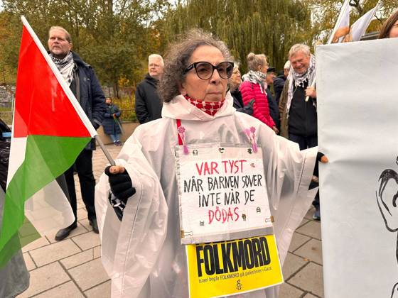 Pro-Palestinian demonstration in Sweden STOCKHOLM, SWEDEN - OCTOBER 24: People carrying banners and flags, gather to stage a pro-Palestinian demonstration condeming Israeli attacks, on October 24, 2026 in Stockholm, Sweden. Atila Altuntas Anadolu Stockholms Sweden. Editorial use only. Please get in touch for any other usage.  Copyright: x2026xAnadoluxAtilaxAltuntasx