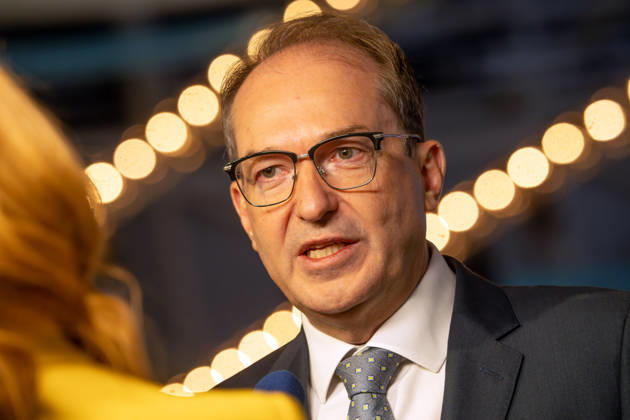 Alexander Dobrindt, Federal Minister of the Interior, at the CSU Party Convention, Messe München, October 24, 2026, Germany, Munich, October 24, 2026, Alexander Dobrindt, Federal Minister of the Interior, portrait at the CSU Party Convention on October 23 and 24, 2026, at Messe München, politician, Bavaria