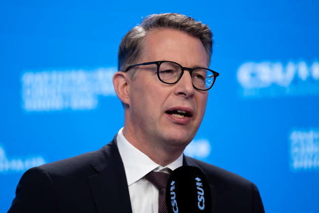 Munich, Bavaria, Germany October 24, 2026: Day 2 of the 2026 CSU (Christian Social Union) Party Convention at the Munich Trade Fair Center. Markus Blume (Member of the State Parliament)