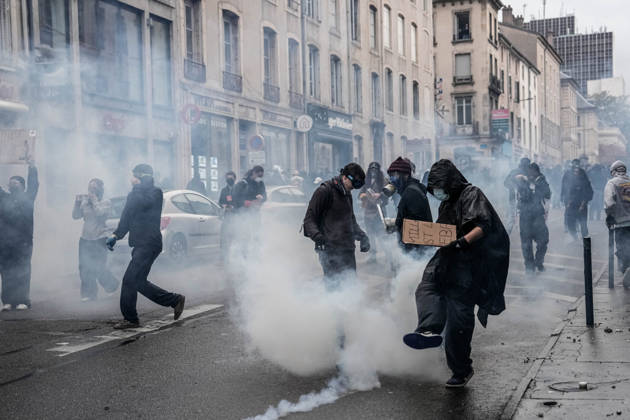 Police intervene in demonstrators amid ongoing protests in Nancy NANCY, FRANCE - OCTOBER 24: Police clash with protesters with water cannons and tear gas during a demonstration amid ongoing social and political tensions in Nancy, France, on October 24, 2026. Muhammed Said Tako Anadolu Nancy France. Editorial use only. Please get in touch for any other usage.  Copyright: x2026xAnadoluxMuhammedxSaidxTakox
