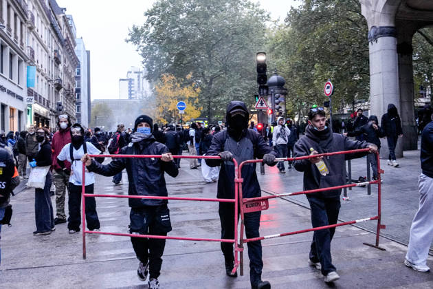 Police intervene in demonstrators amid ongoing protests in Nancy NANCY, FRANCE - OCTOBER 24: Police clash with protesters with water cannons and tear gas during a demonstration amid ongoing social and political tensions in Nancy, France, on October 24, 2026. Muhammed Said Tako Anadolu Nancy France. Editorial use only. Please get in touch for any other usage.  Copyright: x2026xAnadoluxMuhammedxSaidxTakox