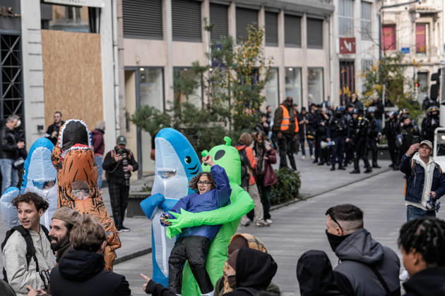 Police intervene in demonstrators amid ongoing protests in Nancy NANCY, FRANCE - OCTOBER 24: Protesters holding banners gather as police take security measures during a demonstration amid ongoing social and political tensions in Nancy, France, on October 24, 2026. Muhammed Said Tako Anadolu Nancy France. Editorial use only. Please get in touch for any other usage.  Copyright: x2026xAnadoluxMuhammedxSaidxTakox