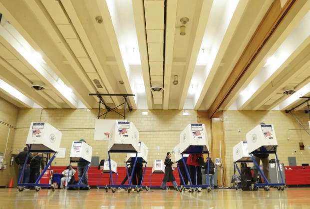 Voters cast their ballots on the weekend before the November 3rd election on Saturday, October 24, 2026 in New York City. Early voting began Saturday in New York and New Jersey, giving voters across the Tri-state area an opportunity to cast ballots ahead of Election Day.  NYP20261024103 JOHNxANGELILLO