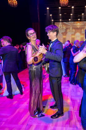 Leipzig: 30th Leipzig Opera Ball at Augustusplatz, October 24, 2026, starting at 5:00 p.m. Leipzig, Augustusplatz, Leipzig Opera, Photographer: EHL Media, Rico Welzel. Pictured: Claudia Eggers, influencer, with Benni BK, influencer. On October 24, 2026, the 31st Leipzig Opera Ball will take place at the Leipzig Opera. Once again, doze Copyright: xEHLxMedia RicoxWelzelx 20261024_opernball-saal-2_6