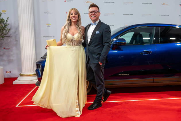 Leipzig: The 30th Leipzig Opera Ball at Augustusplatz on October 24, 2026, starting at 5:00 p.m. Leipzig, Augustusplatz, Leipzig Opera, Photographer: EHL Media, Rico Welzel. Pictured: Annemarie Eilfeld, singer, and Dominik Ledea. On October 24, 2026, the 31st Leipzig Opera Ball will take place at the Leipzig Opera. Once again, dozens of nat Copyright: xEHLxMedia RicoxWelzelx 20261024_leipziger-opernball-roterteppich_23