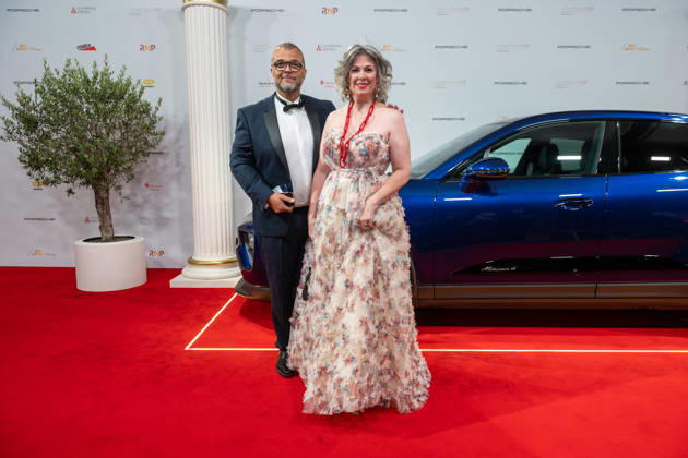Leipzig: 30th Leipzig Opera Ball at Augustusplatz, October 24, 2026, starting at 5:00 p.m. Leipzig, Augustusplatz, Leipzig Opera, Photographer: EHL Media, Rico Welzel. Pictured: Cheryl Shepard, actress, with her husband Nikolaus Okonkwo. On October 24, 2026, the 31st Leipzig Opera Ball will take place at the Leipzig Opera. Once aga Copyright: xEHLxMedia RicoxWelzelx 20261024_leipziger-opernball-roterteppich_27