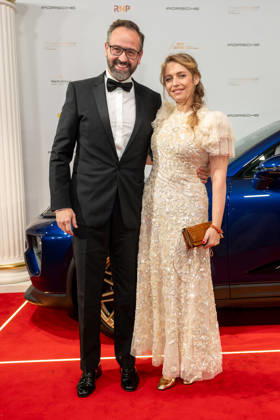 Leipzig: The 30th Leipzig Opera Ball at Augustusplatz on October 24, 2026, starting at 5:00 p.m. Leipzig, Augustusplatz; Leipzig Opera; Photographer: EHL Media, Rico Welzel. Pictured: Sebastian Gemkow, Saxon State Minister for Science, Culture, and Tourism, with his wife Na Copyright: xEHLxMedia RicoxWelzelx 20261024_leipziger-opernball-roterteppich_38