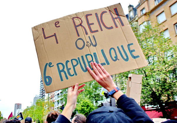 Yellow Vests Protest Act II - Paris Demonstration in favor of purchasing power, the protection of public services, and fiscal and social justice, as part of a nationwide call for mobilisation bringing together former members of the Yellow Vest movement, labor unions, high school and university students. in Paris on October 24, 2026. Photo by Karim Ait Adjedjou ABACAPRESS.COM Paris France  Copyright: xAitxAdjedjouxKarim ABACAx