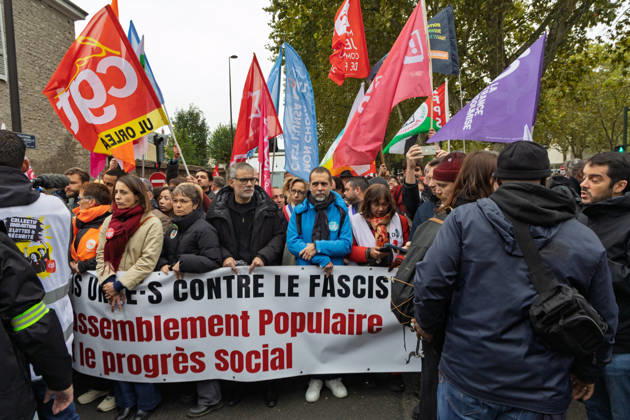 Politics at Demonstration Against French Far-Right Party RN - Orleans Olivier Faure, Sophie Binet attend a rally against racism, fascism and imperialism held in Orléans, Loiret, France on October 24, 2026, in opposition to the National Rally congress. Photo by Pascal Avenet ABACAPRESS.COM Orleans Loir-et-Cher (41) France  Copyright: xAvenetxPascal ABACAx