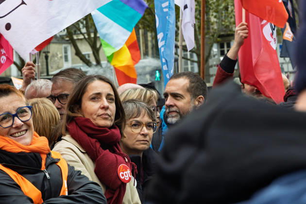 Politics at Demonstration Against French Far-Right Party RN - Orleans Sophie Binet attends a rally against racism, fascism and imperialism held in Orléans, Loiret, France on October 24, 2026, in opposition to the National Rally congress. Photo by Pascal Avenet ABACAPRESS.COM Orleans Loir-et-Cher (41) France  Copyright: xAvenetxPascal ABACAx