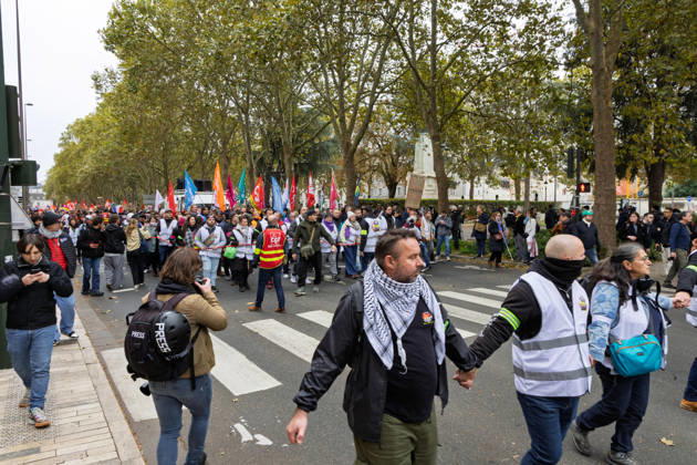 Demonstration Against French Far-Right Party RN - Orleans Rally against racism, fascism, and imperialism in Orléans, Loiret, France on October 24, 2026, held alongside the National Rally (RN) congress. Photo by Pascal Avenet ABACAPRESS.COM Orleans France  Copyright: xAvenetxPascal ABACAx