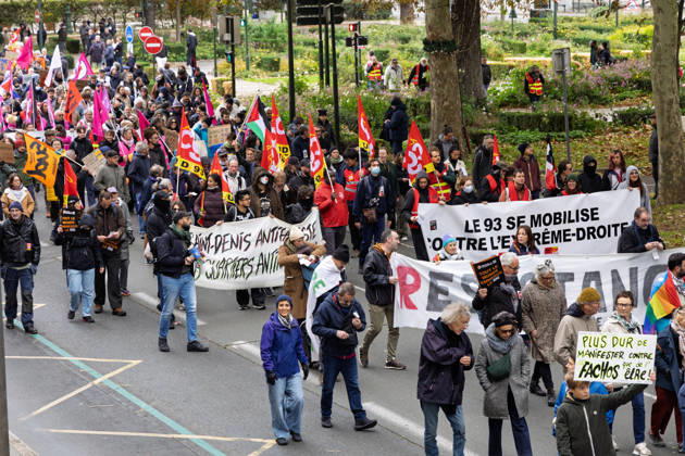 Demonstration Against French Far-Right Party RN - Orleans Rally against racism, fascism, and imperialism in Orléans, Loiret, France on October 24, 2026, held alongside the National Rally (RN) congress. Photo by Pascal Avenet ABACAPRESS.COM Orleans France  Copyright: xAvenetxPascal ABACAx