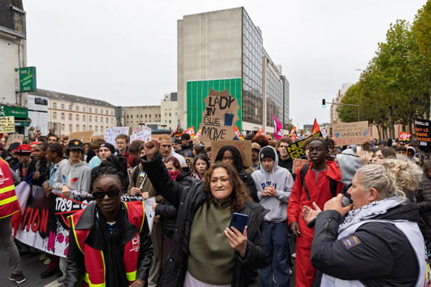 Demonstration Against French Far-Right Party RN - Orleans Rally against racism, fascism, and imperialism in Orléans, Loiret, France on October 24, 2026, held alongside the National Rally (RN) congress. Photo by Pascal Avenet ABACAPRESS.COM Orleans France  Copyright: xAvenetxPascal ABACAx