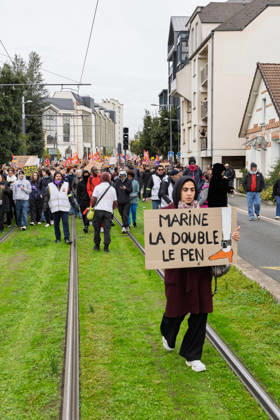 Demonstration Against French Far-Right Party RN - Orleans Rally against racism, fascism, and imperialism in Orléans, Loiret, France on October 24, 2026, held alongside the National Rally (RN) congress. Photo by Pascal Avenet ABACAPRESS.COM Orleans France  Copyright: xAvenetxPascal ABACAx