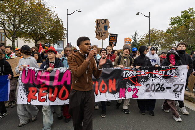 Demonstration Against French Far-Right Party RN - Orleans Rally against racism, fascism, and imperialism in Orléans, Loiret, France on October 24, 2026, held alongside the National Rally (RN) congress. Photo by Pascal Avenet ABACAPRESS.COM Orleans France  Copyright: xAvenetxPascal ABACAx