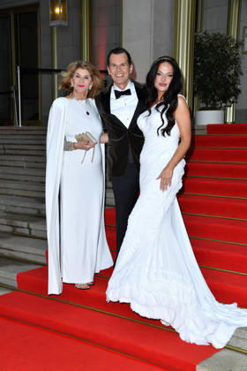Vivian Honert Boddin, Malte Arkona, and Maxi Fenger at the 2026 Leipzig Opera Ball at the Leipzig Opera on October 24, 2026