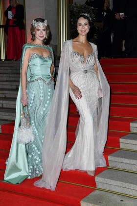 Iryna Thater and Natalia Yegorova at the 2026 Leipzig Opera Ball at the Leipzig Opera on October 24, 2026