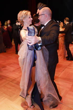 Andrea Kathrin Loewig with a guest at the 31st Leipzig Opera Ball 2026 at the Leipzig Opera House, Leipzig, October 24, 2026 Foto:xR.xStoffelsx xFuturexImagex opernball2026_6085